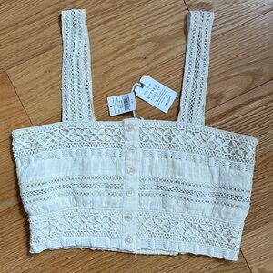 BNWT American Eagle Crochet Crop Tank Top